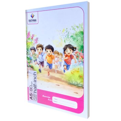 A5 Single Ruled Half Inch - 80 Pages