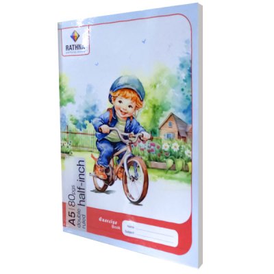 A5 Double Ruled Half Inch - 80 Pages