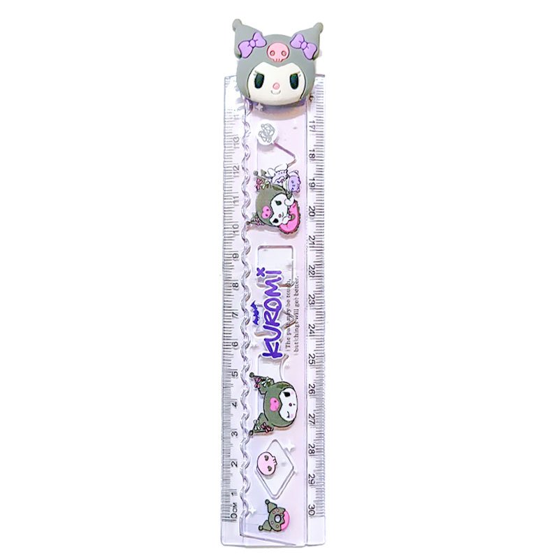 Kuromi Rotating Folding Cartoon Ruler - 30cm