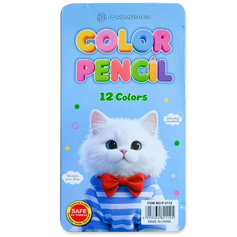 12 Colors Pencils - Steel Box