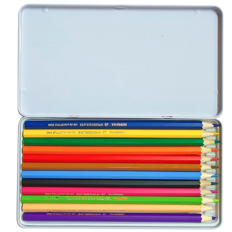 12 Colors Pencils - Steel Box